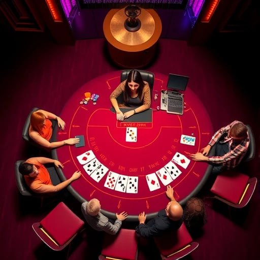Meja live casino interaktif dengan dealer langsung di platform rafaslot